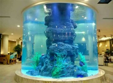 tanque de peixes de cristal